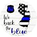 New Jersey Back The Blue Novelty Mini Metal Circle Magnet CM-1259