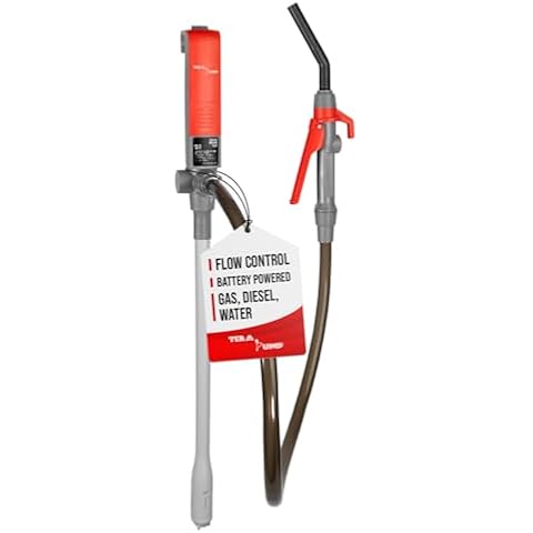 TERA PUMP Portable Battery Powered Multipurpose Gas Transfer Pump (2.8 GAL/MIN) Liquid Transfer Pump with Quick Stop Nozzle for Gas, Diesel, DEF (2nd Gen) Cover