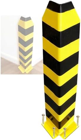 Steel Rack Post Protectors, Pallet Guard Corner Protectors for Garage Column Safety, Heavy-Duty Warehouse Bumper Guards, Impact-Resistant Parking Protection