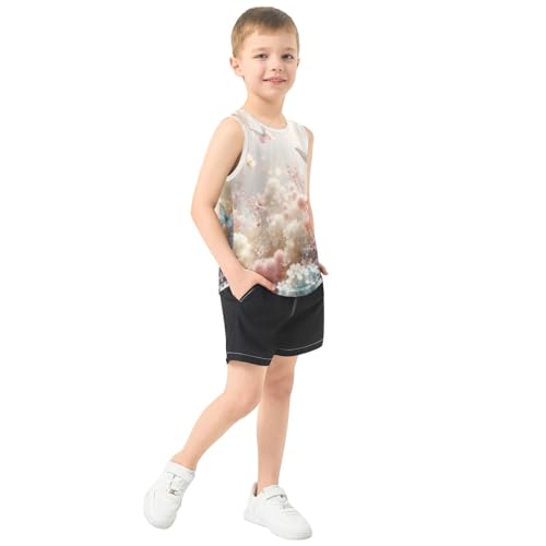 susiyo Butterfly and Flowers Boys Sleeveless Tank Top Girls Athletic T Shirt4