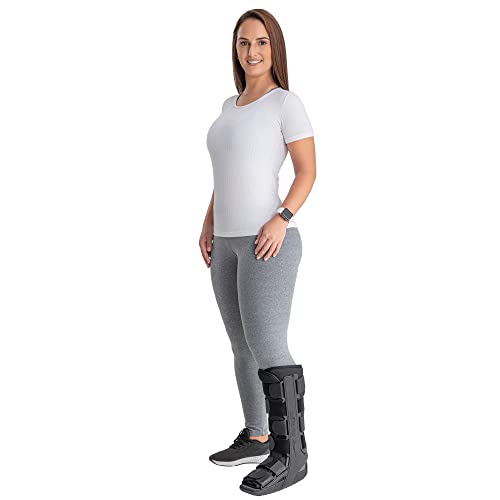 HIDROLIGHT - Long Immobilizing Boot - Walking Boot for Broken Foot, Ankle Brace for Men & Women, Fracture Boot, Ankle Support Stabilizer, Medical Supplies - Fits Left and Right - Black, Medium