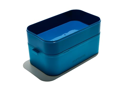 Muitomas, Lunch Box 1700ml, Porta Pranzo con Posate e Due Contenitori, Portapranzo Ermetico per Alimenti, Lunch Box Microonde, Lavastoviglie e Congelatore, Colore Blu Ottanio - 5