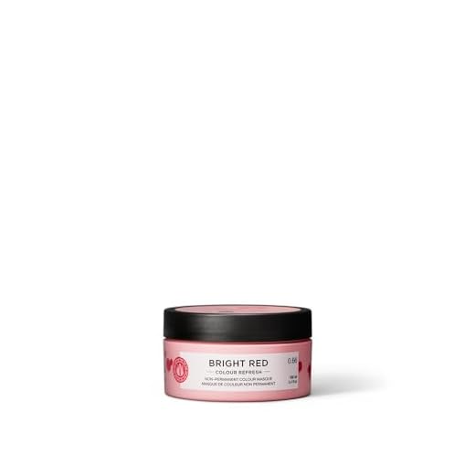 Maria Nila Colour Refresh Bright Red 100 ml - En Vårdande Färgbomb som Innehåller Tillfälliga Färgpigment som Snabbt Fräschar Upp Hårfärgen. 100% Veganskt. Sulfatfritt och Parabenfritt.