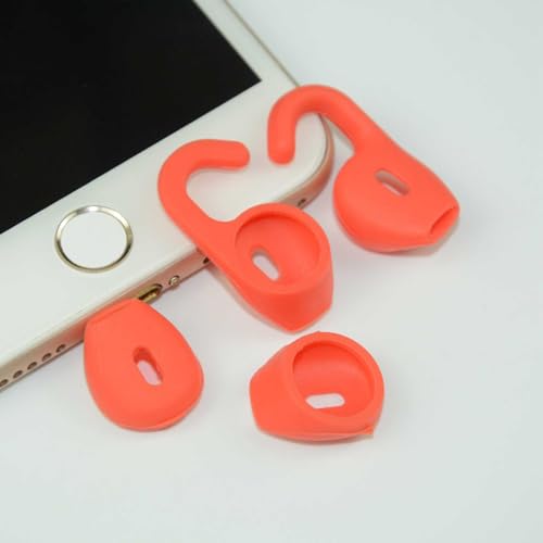 Miayaya Eargels Ear Loops Tips for Jabra Stealth UC Bluetooth Silicone Ear Pieces Compatible for Jabra Talk 45 Bluetooth Headset Accessory Pack Clips Eartips Cover 6pcs in a Box (Orange) by Miayaya - Image 3