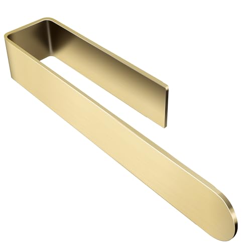 Image of Taozun Gold Hand Towel Holder, Adhesive Towel Rack Bathroom Towel Bar Stick on Wall, Stainless Steel Towel Ring Whithout Drilling, 11.8-Inch