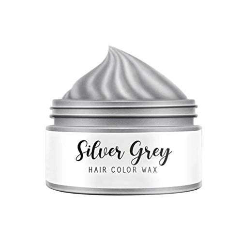 AFGQIANG Silver Blonde Coloring Hair Wax,Smoky Gray Punk Style Light Fashion Silver Grey Grandma Gray Hair Dye Color Hair Wax Dye Cream Hair Cream