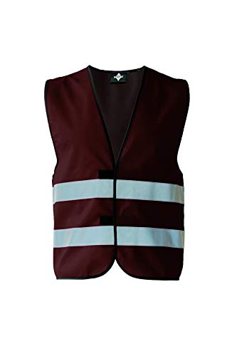 KORNTEX Warnweste mit Klettverschluss Dortmund - Sicherheitsweste Pannenweste – EN 17353 zertifiziert, 360° Reflexstreifen, XXL, braun, stark reflektierend für beste Sichtbarkeit, Unisex