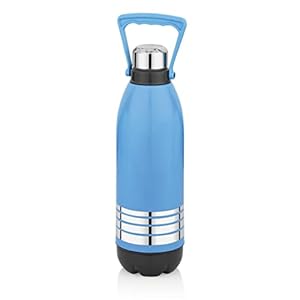 Expresso Plastic Insulated Water Bottle with Handle 1200 ML, Color May Vary Set of 1 Pcs