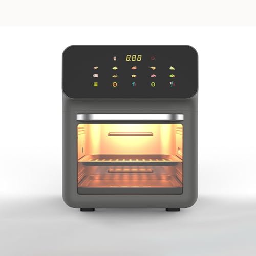 Freidora de aire inteligente 11 en 1, horno tostador, freidora de aire digital de convección con parrilla, horno, asado, recalentado, asado a la parrilla, deshidratado, electrodoméstico de encime