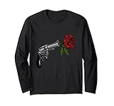 Photo Gallery un revolver con una rosa per gli amanti della pistola maglia a manica Photo Gallery un revolver con una rosa per gli amanti della pistola maglia a manica