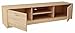 MATKAM Szafka pod telewizor 2DC wys. 36 x szer. 160 x gł. 41 cm, niska szafka pod telewizor, stolik pod telewizor, laminowana płyta meblowa 16 mm, dwie półki z drzwiami po lewej i prawej stronie (dąb sonoma)