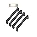 Price comparison product image Hoopever 4 Pack 140mm Black Stainless Steel T Bar Pulls for Kitchen, Bathroom, Bedroom Cabinet Handles with Screws