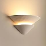 J.SUNUN LED Wandleuchte Innen Warmweiß Licht 3000K 7W G9 Birne Gips leuchten innen Moderne Wandlampe Für Wohnzimmer Schlafzimmer Esszimmer Küche Flur Balkon Treppenhaus