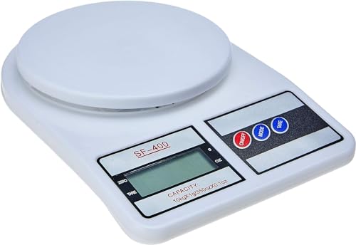 Balança Digital de Cozinha, SF-400, Até 10 kg, Escala 1 grama, pesar comida (Buy Cell)