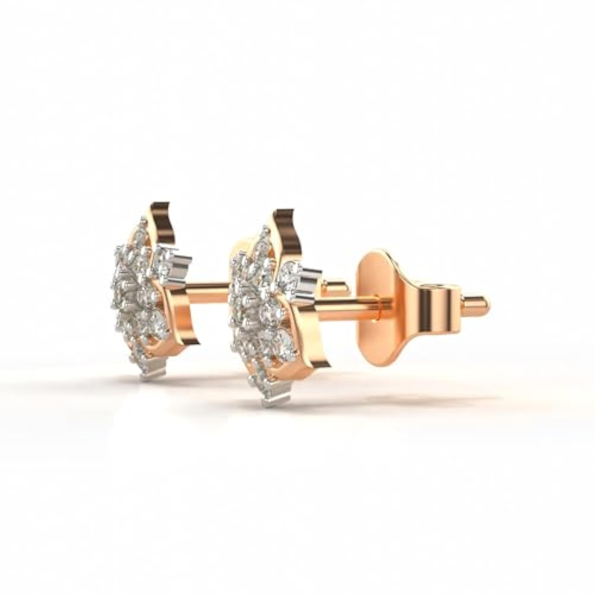Women's Sterling Silver 0.26cts Lab Grown Diamond Earrings, Elegant