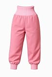 Lilakind“ Baby Kinder Softshell Pumphose Regenhose Einfarbig Gefüttert Fleece Uni Rosa Gr. 74/80 - Made in Germany