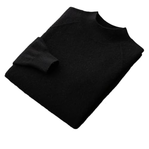 Men's 100 Percent Cashmere Sweater Half High Collar Knitted Pullover Lightweight Warm Long Sleeve Solid Jumper