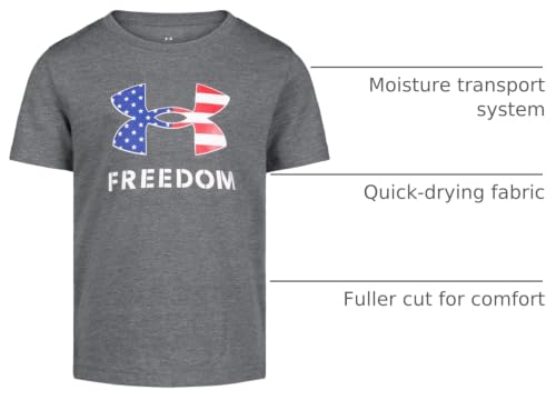 Image of Under Armour Boys' Short Sleeve Core Graphic T-Shirt, Lightweight & Breathable, Relaxed Fit