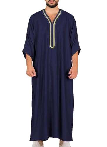 Robe de chambre marocaine homme ample et légère pour masquer les rondeurs S-XXL