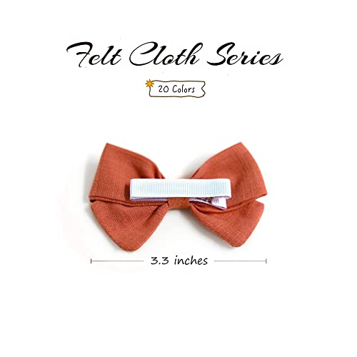 Prohouse 40 Pcs Baby Girls Hair Clips Fully Lined Non Slip For Infant Fine Hair Bows Barrettes For Toddlers Kids Children In Pairs #TOP1