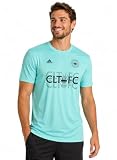 adidas Mens Charlotte FC MLS - Major League Soccer Creator Short Sleeve T-Shirt, Clear Mint Green, Large