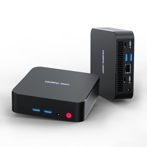 Image of Colorful Mini PC,16GB DDR4 512GB SSD,12th Gen Alder Lake N100 (up to 3.4GHz) Mini Desktop with PWM Smart Quiet Fan,Support 4K Quad Display,WiFi,BT,HDMI,Gigabit Ethernet for Home /Business /Office