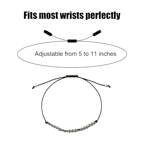 Morse Code Bracelets: Funny Inspirational Gifts for Women Sisters - Birthday Graduation Friendship Gifts for Her2