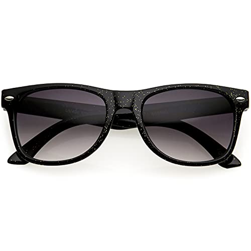 zeroUV - Kids Spectacular Glitter Horn Rimmed Sunglasses D142 (Black/Lavender)