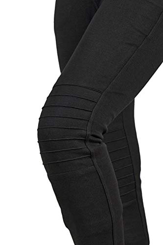 GREAT BIKERS GEAR - Motorrad Motorrad Super Leggings Hosen Damen Kevlar gefüttert Schutz Motorrad Damen Leggings mit Abnehmbarer CE-Rüstung, (kurzes Bein) (Schwarz Design, M)