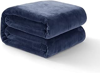 Aisbo Fleece Blanket Throw for Bed - Fluffy Grey King Size Blanket, Soft Extra Large Throw Warm Couch Blankets, 230x270cm