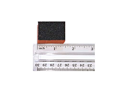 PrettyClaw | 40pc Disposable Nail Buffer Blocks 80/80 Black Grit Orange Buffing Blocks Nail Sanding Block 2 Sided Mini Nail Buffing Squares