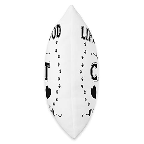 Cat lover design - Life's Good But A Cat Makes It Better Throw Pillow