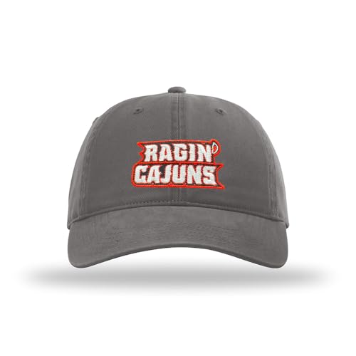 Sport Your Gear Louisiana Ragin’ Cajuns Officially Licensed Hat – “Campus Classic” Collection – Richardson 326 Peached Cotton Twill Cap – Relaxed Unstructured Adjustable Strapback – One Size Fits Most
