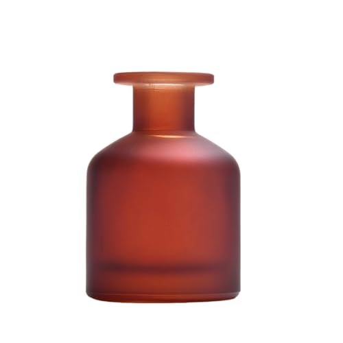 OHEETU Flacone diffusore in vetro rosso ambrato da 130 ml, vuoto, ricaricabile, per aromaterapia, accessori per oli essenziali e artigianato fai da te