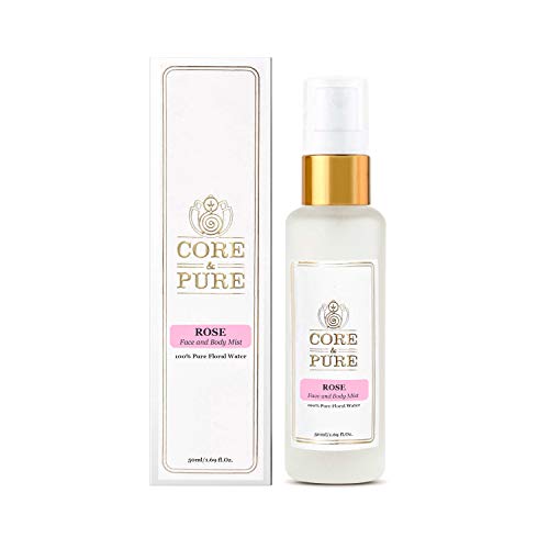Image of CORE & PURE Rose Water- Face and Body Mist |100% Natural Hydrosol, Floral Water|- 50ml