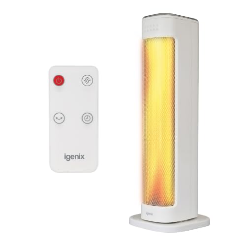 Igenix Oscillating Tower Heater with Remote Control 2000W White