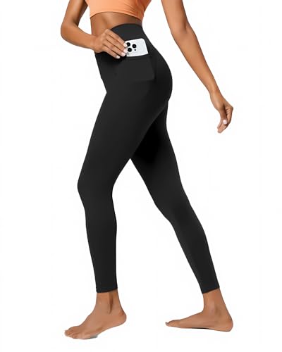 QUEENIEKE Leggings Cruzados para Mujer, Cintura Alta, Suaves, Control de Abdomen, Pantalones de Yoga con Bolsillos, Negro -, X-Small