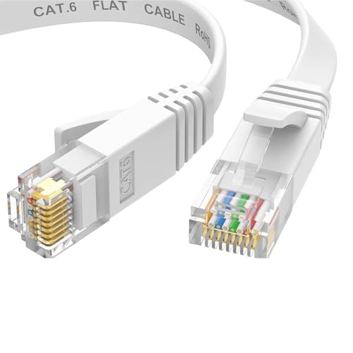 Cable Ethernet plano Cat6 de 3 m con conectores RJ45 miniatura 1