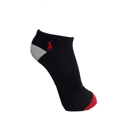 Polo 6 Pack Peds Socks Black 04