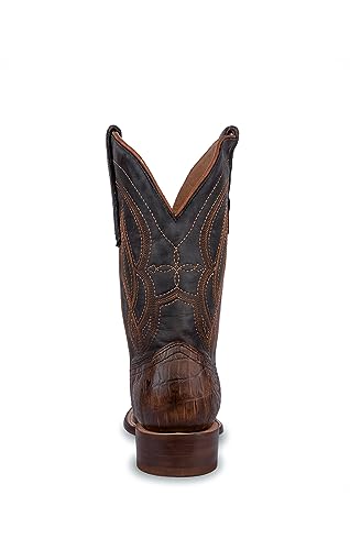 CORRAL MEN'S HONEY/BLACK ALLIGATOR EMBROIDERY WIDE SQ TOE, CORRAL 43.8 X 34.8 X 11.0 SOLE,ALLIGATOR LEATHER, WESTERN BOOT, A44953