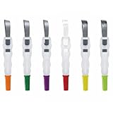 Dental Matrix Bands Metal Restoration Matrix-Profecto with 180°Adjustable Retainer Dental Sectional Matrix Bands for Dental Restorations 6 Pcs Different Types and Colors