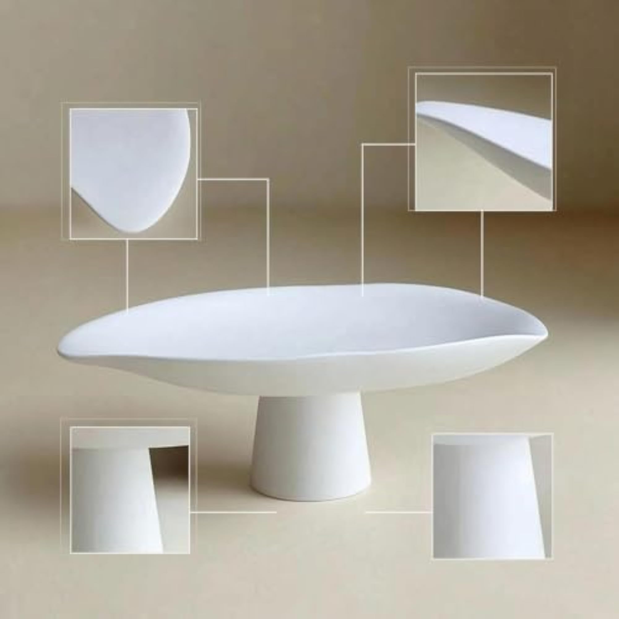 Organic Tray with Pedestal Decorative