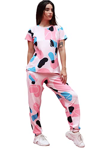 DHRUVI TRENDZ Women’s Lycra Pajama Set Sweatshirt with Sleepwear Nightwear & Workout Clothes Gym Wea TracksuitsYoga Jogging Track Outfit Legging Jacket 2 Pieces Pajama Sets for Women