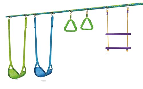 Treline Corda Altalena Da Ginnastica 10M – Kit Completo Con Altalene Regolabili, Anelli, Trapezio E Montaggio Facile Tra 2 Alberi - 3