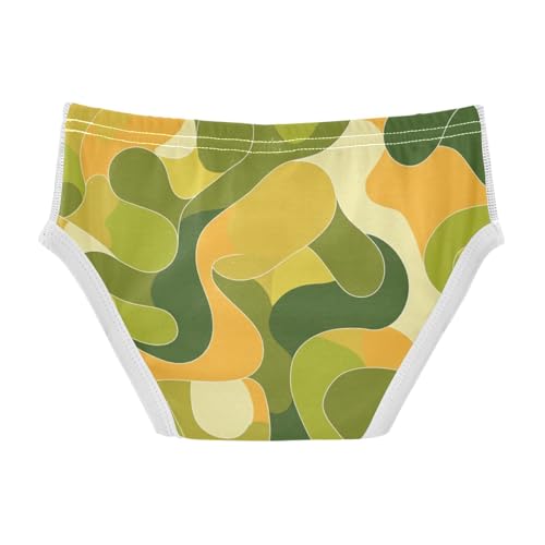 KLL Green Camouflage Texture Illustrations Baby Boys Comfort Athletic Underwear Cute Children Panties2