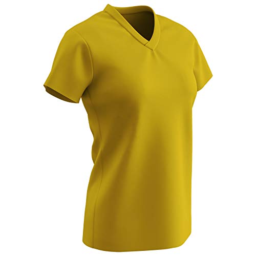 Camiseta con cuello en V Champro Star para entrenamientos de futbol femenino en talla M