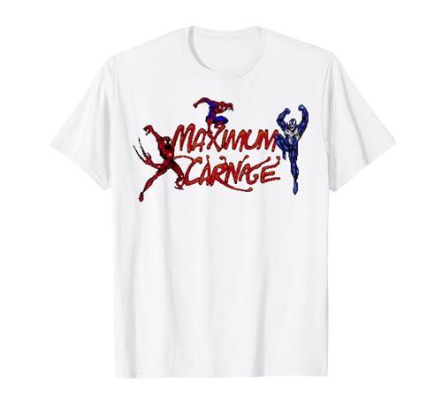 Marvel Spider-Man Maximum Carnage Video Game Collage Logo T-Shirt