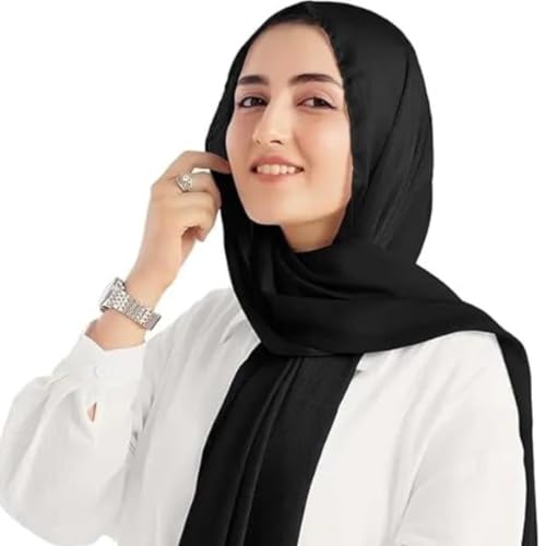 سكارف وحجاب قطن خفيف الوزن للنساء ناعم ومزود بمسامات للتهوية...