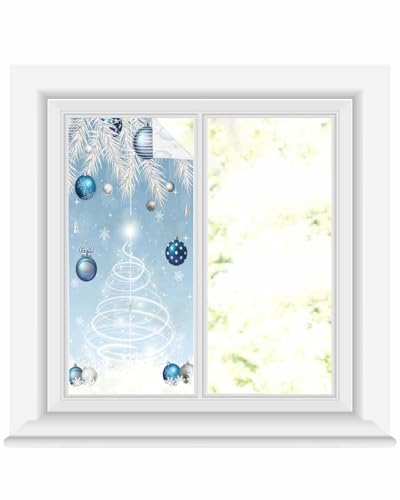Film Decorativo para Ventana Azul 19.6"x39.3" PVC miniatura 1