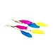 Heavstjer Fashion Piercing Jewelry Tassel Feather Dangle Drop Long Chain Earrings(Color)